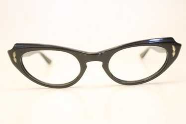 Unused Black B&L Vintage Cat Eye Glasses New Old … - image 1