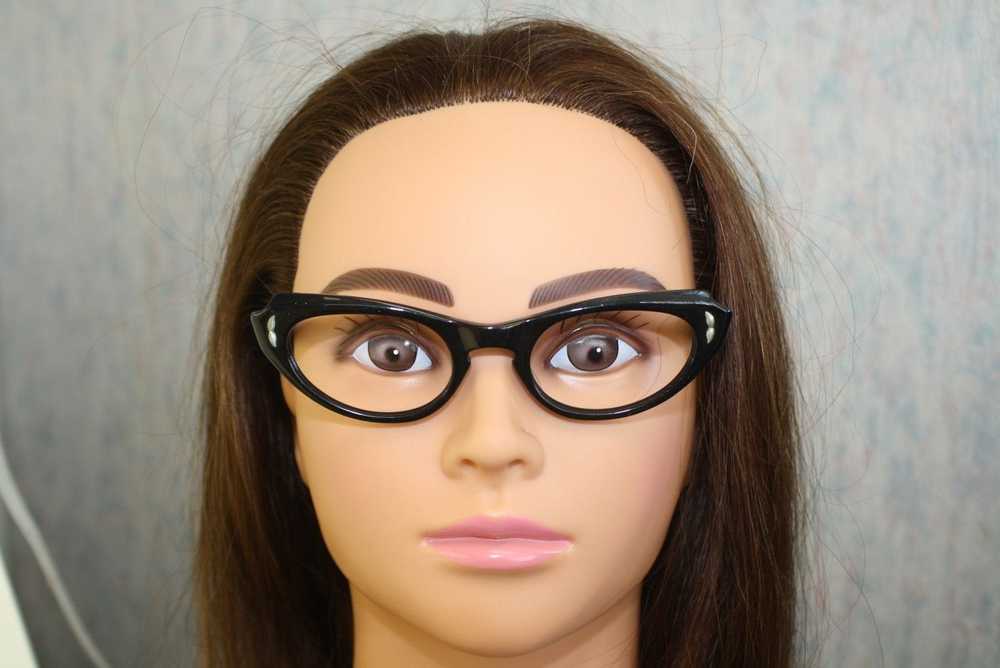 Unused Black B&L Vintage Cat Eye Glasses New Old … - image 2