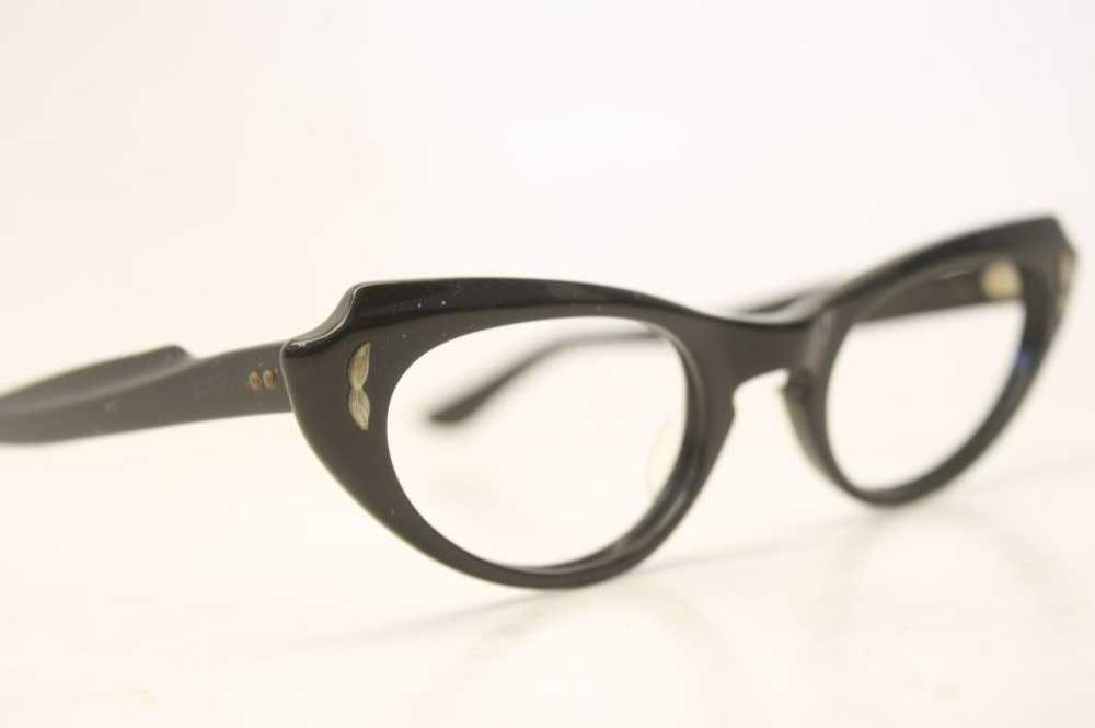 Unused Black B&L Vintage Cat Eye Glasses New Old … - image 3