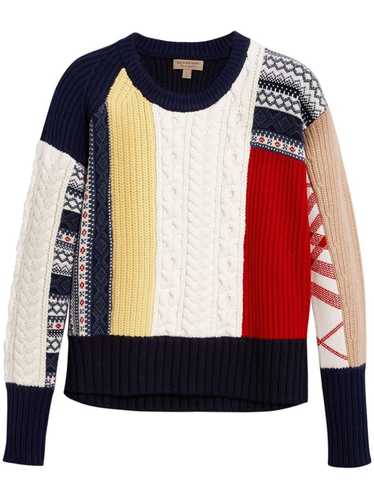 Burberry Wool Cashmere Patchwork Sweater