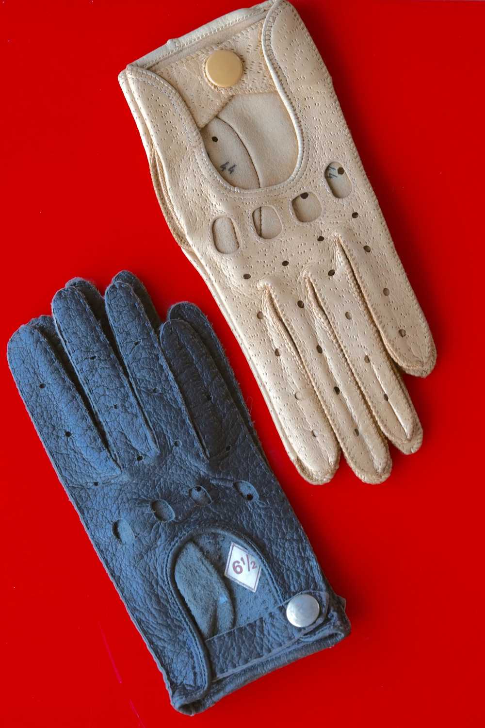 LEATHER Pigskin 70's Driving Gloves - image 1
