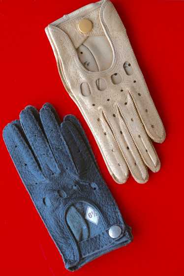 LEATHER Pigskin 70's Driving Gloves - image 1