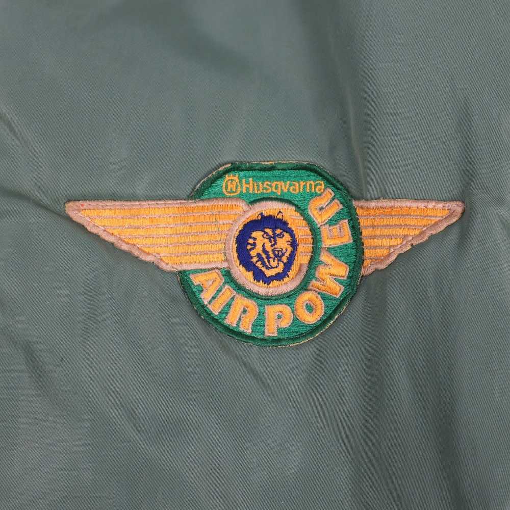 Military × Vintage Vintage MA-1 Husqvarna Patched… - image 3