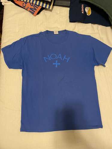 Noah Noah Monochrome Blue Core Logo T-Shirt