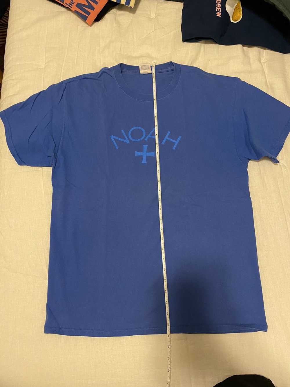 Noah Noah Monochrome Blue Core Logo T-Shirt - image 5