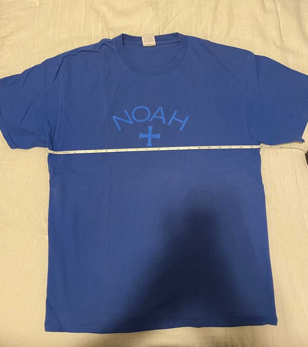 Noah Noah Monochrome Blue Core Logo T-Shirt - image 7