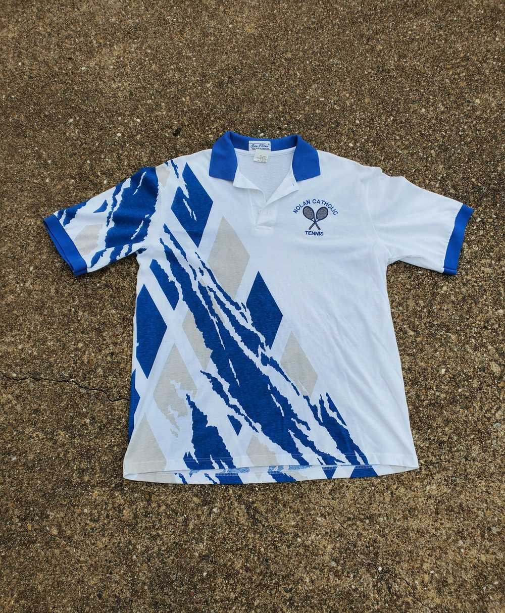 Vintage 90s Diamond Splash Polo - image 1