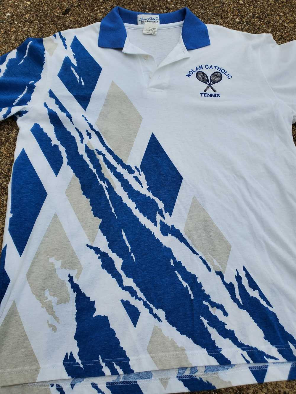 Vintage 90s Diamond Splash Polo - image 6