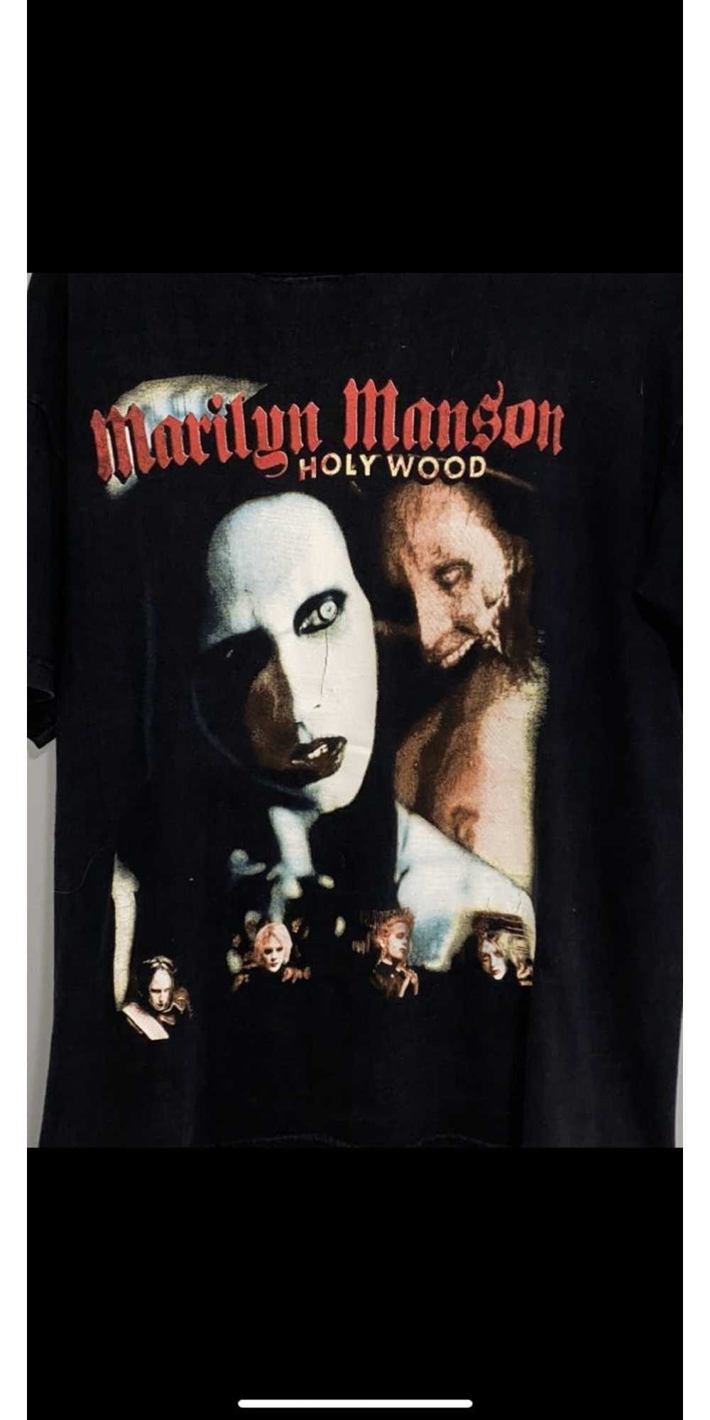 Band Tees × Vintage Vintage Marilyn Manson Hollyw… - image 3