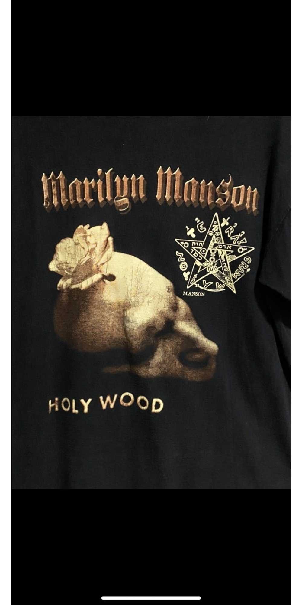 Band Tees × Vintage Vintage Marilyn Manson Hollyw… - image 4