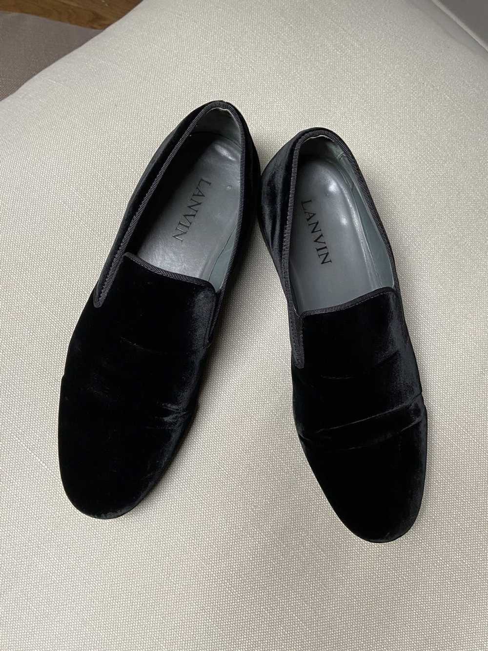 Lanvin Lanvin velvet black formal shoes - image 1
