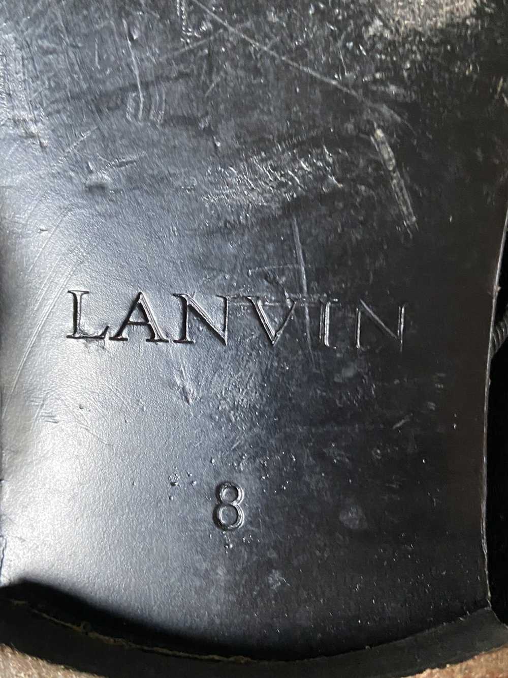 Lanvin Lanvin velvet black formal shoes - image 7