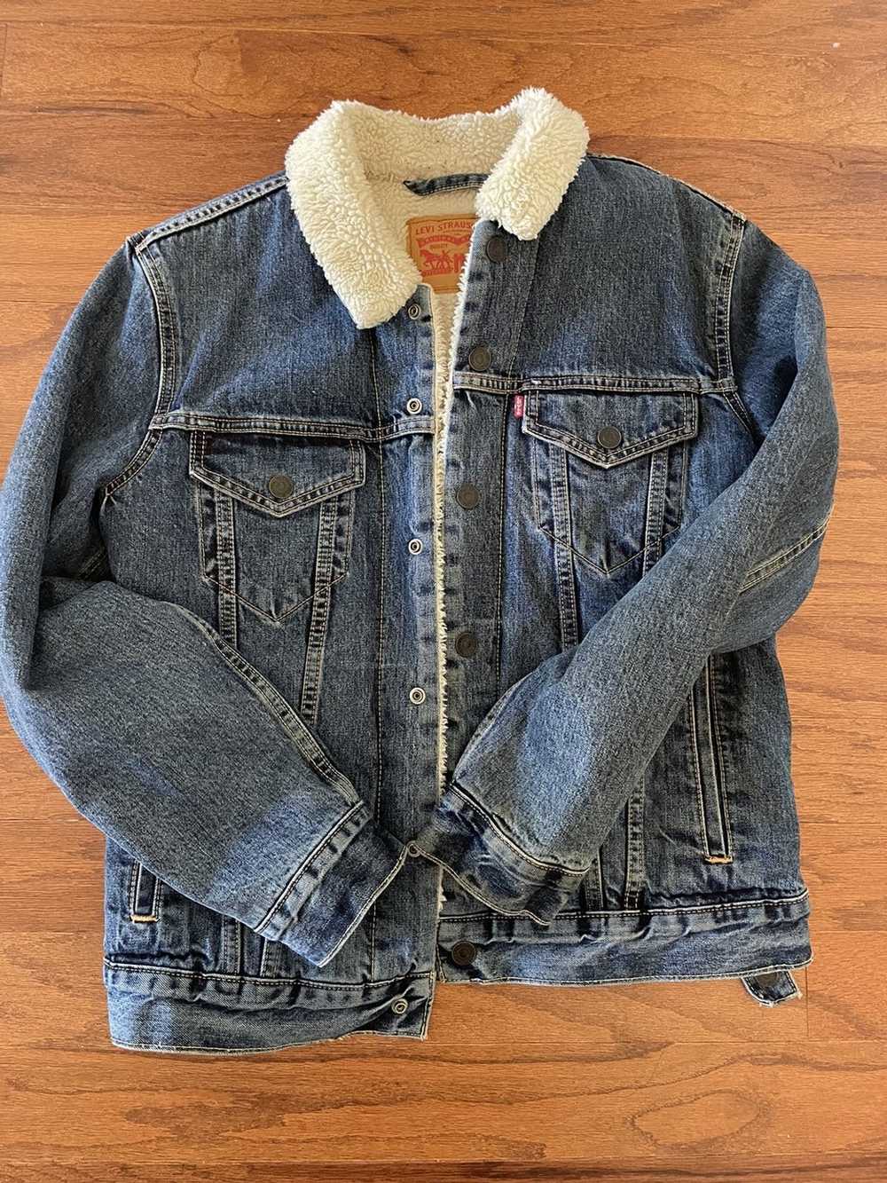 Levis Vintage Levis Shearling Denim Jacket Gem