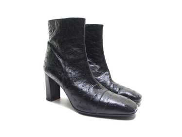 GENUINE OSTRICH Full Quill Leather Boots Italian … - image 1