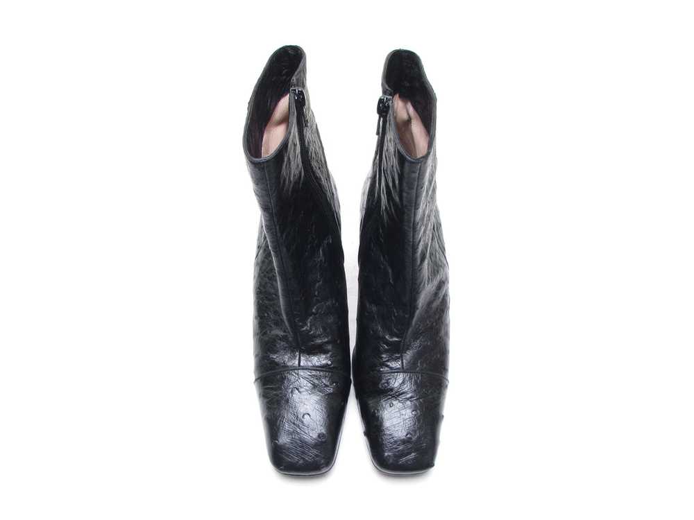 GENUINE OSTRICH Full Quill Leather Boots Italian … - image 3
