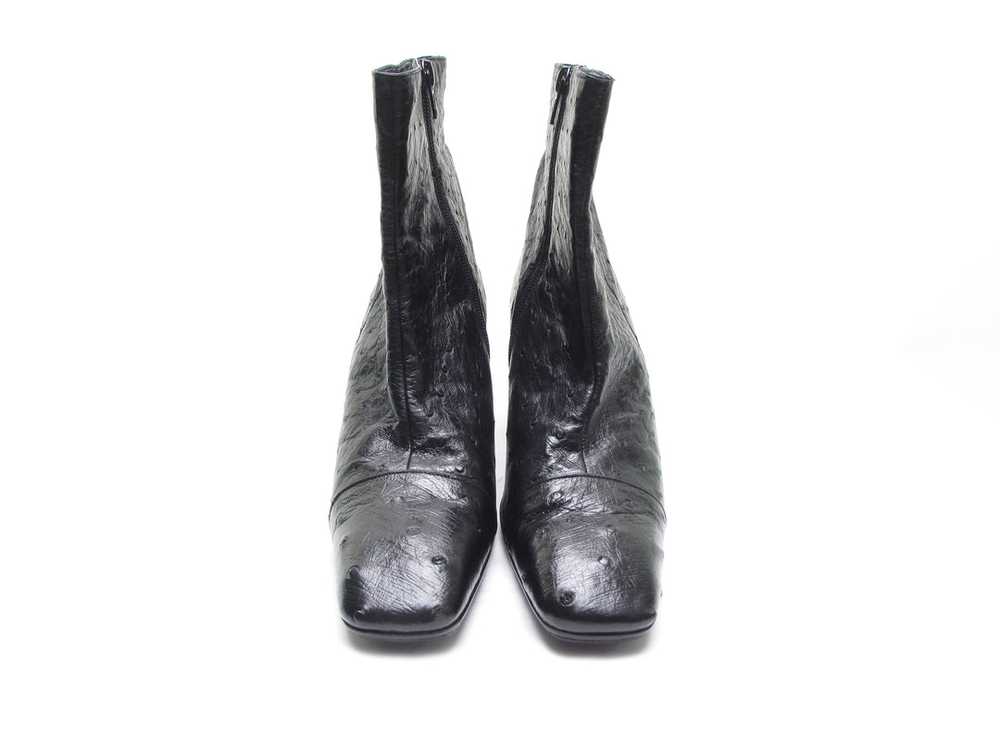 GENUINE OSTRICH Full Quill Leather Boots Italian … - image 7