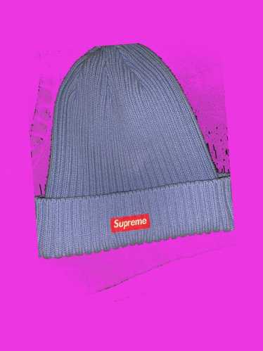 Supreme Overdyed Ribbed Knit Beanie - Blue for Men
