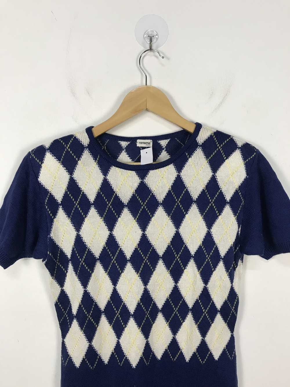 Other × Renoma Renoma Argyle Crochet Short Sleeve… - image 2