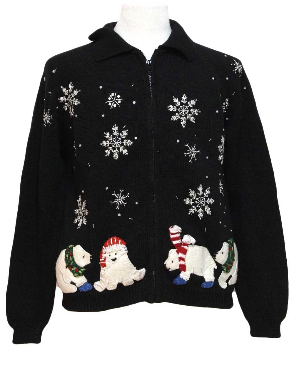 Tiara Womens Bear-riffic Ugly Christmas Sweater - image 1