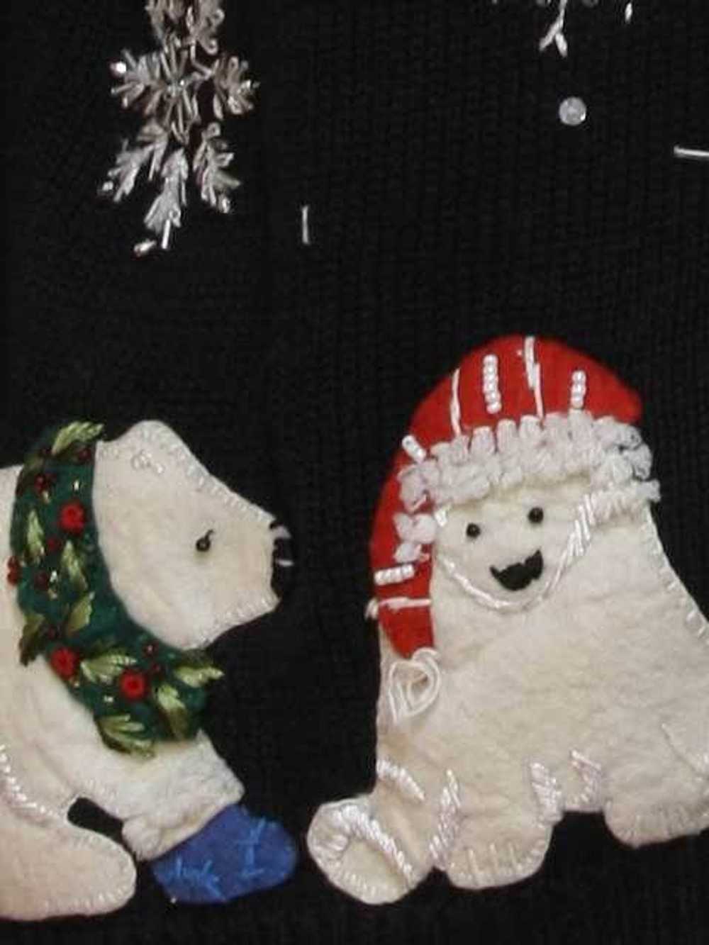Tiara Womens Bear-riffic Ugly Christmas Sweater - image 2