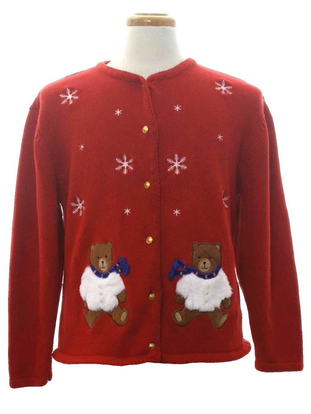 Crystal Womens Bear-riffic Ugly Christmas Sweater - image 1