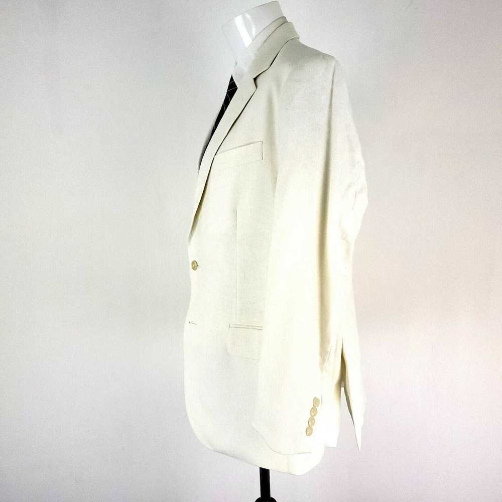 Stafford Stafford Linen Cotton 2 Button Blazer 42… - image 5