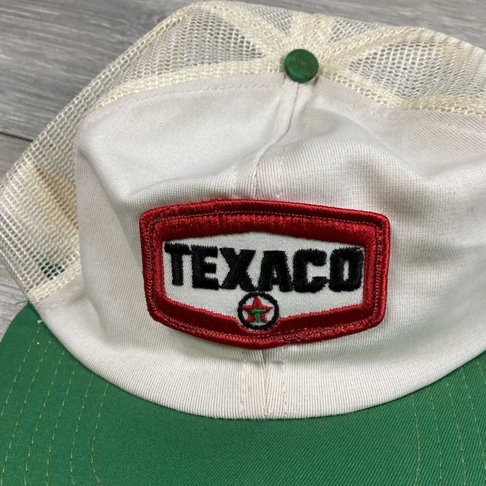 Hat × Trucker Hat × Vintage Vintage Texaco patch … - image 2