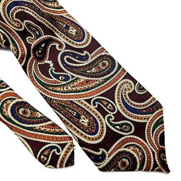 Pendleton Mark Pendleton Silk Tie Print Red Paisl… - image 1