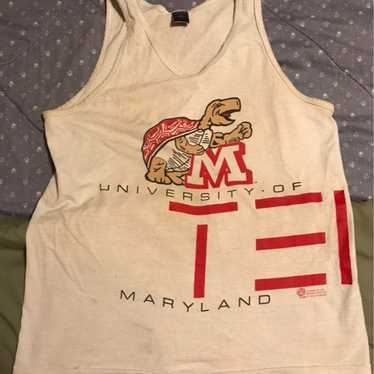Mens Under Armour Maryland Terps Wrestling Singlet Compression Shirt S *