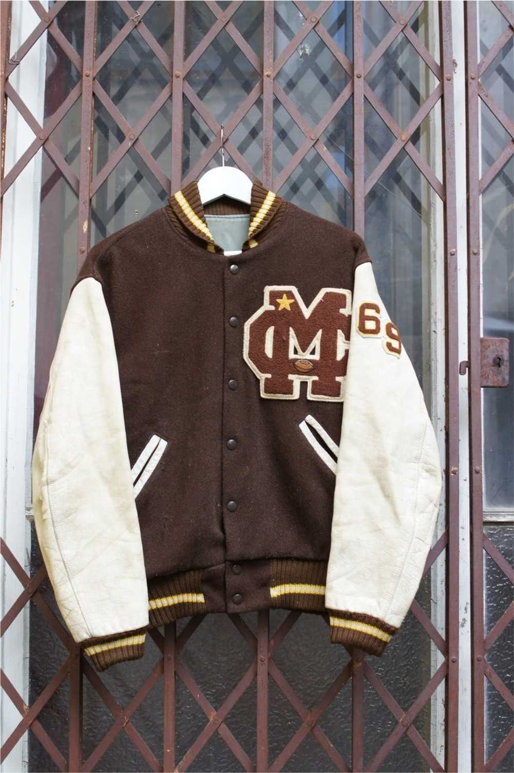 American College × Varsity Jacket × Vintage 50s V… - image 2