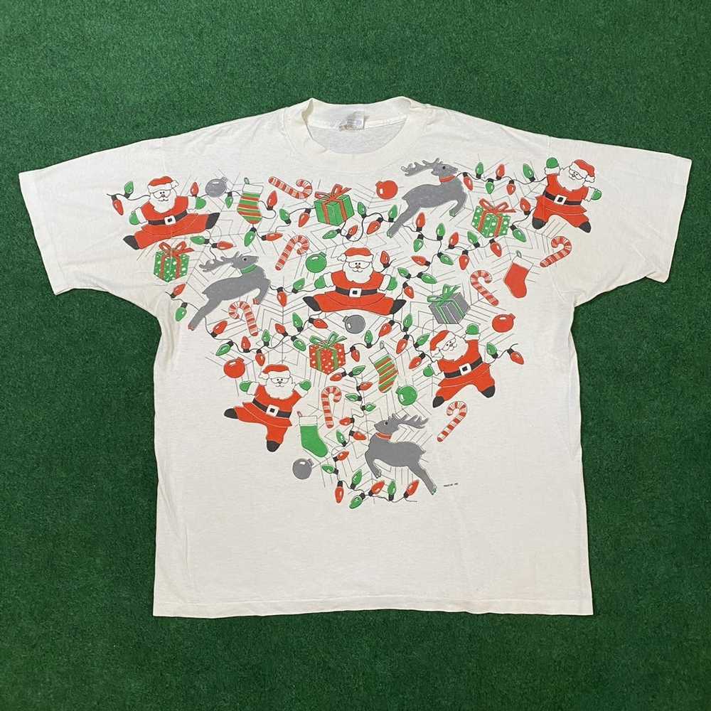 Hanes × Other × Vintage Vintage 1992 Christmas AO… - image 1