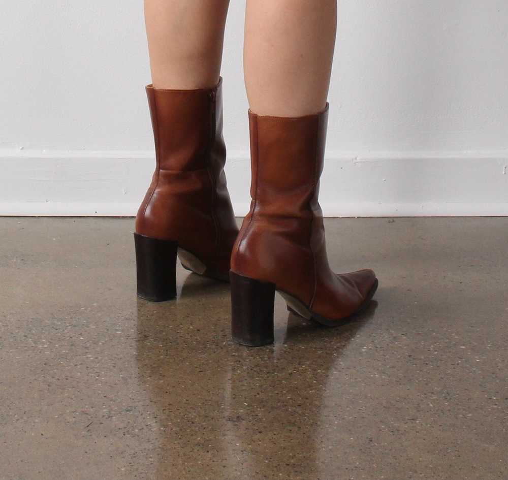 Vintage Cognac Pointed Toe Boots - 9 - image 5