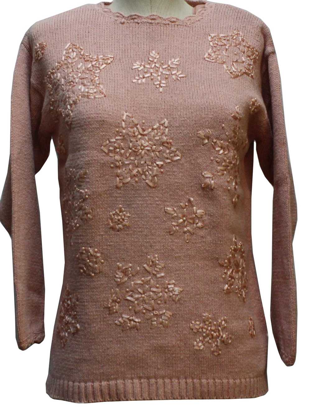 Worthington Womens Ugly Christmas Snowflake Sweat… - image 1