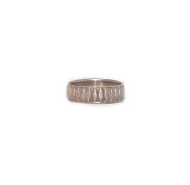 925 Sterling Silver Minimalist Textured Band - image 1