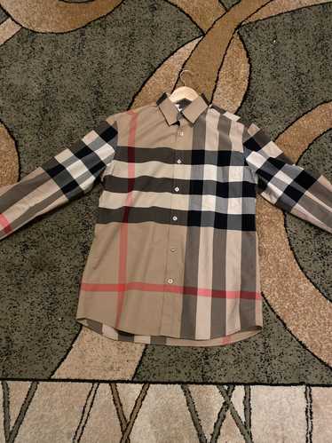 Burberry Check Stretch Cotton Poplin Shirt