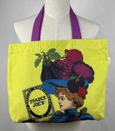 Trader Joe's Reusable Canvas Shopping Bag Pickles Print Grocery Eco Bag  ⚡LIMITED