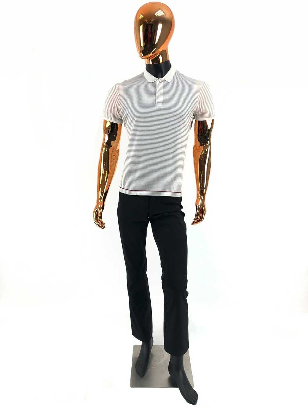 Gucci GUCCI Mens White Cotton Polo T-Shirt w Sign… - image 2