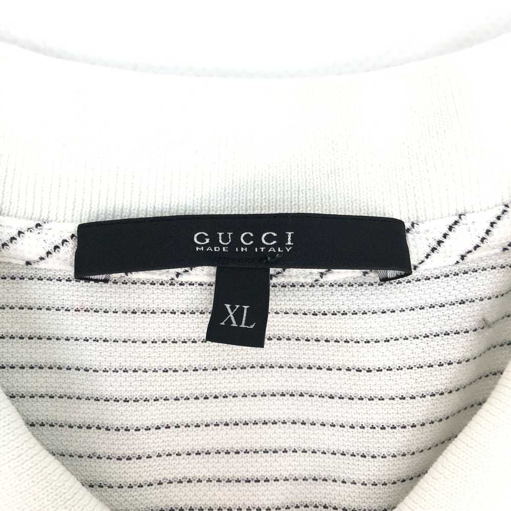 Gucci GUCCI Mens White Cotton Polo T-Shirt w Sign… - image 7