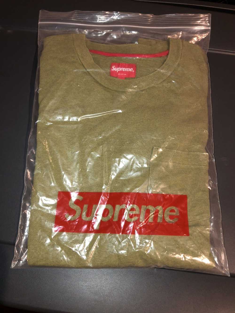 Supreme Supreme Pocket T-Shirt Heather Olive - Gem