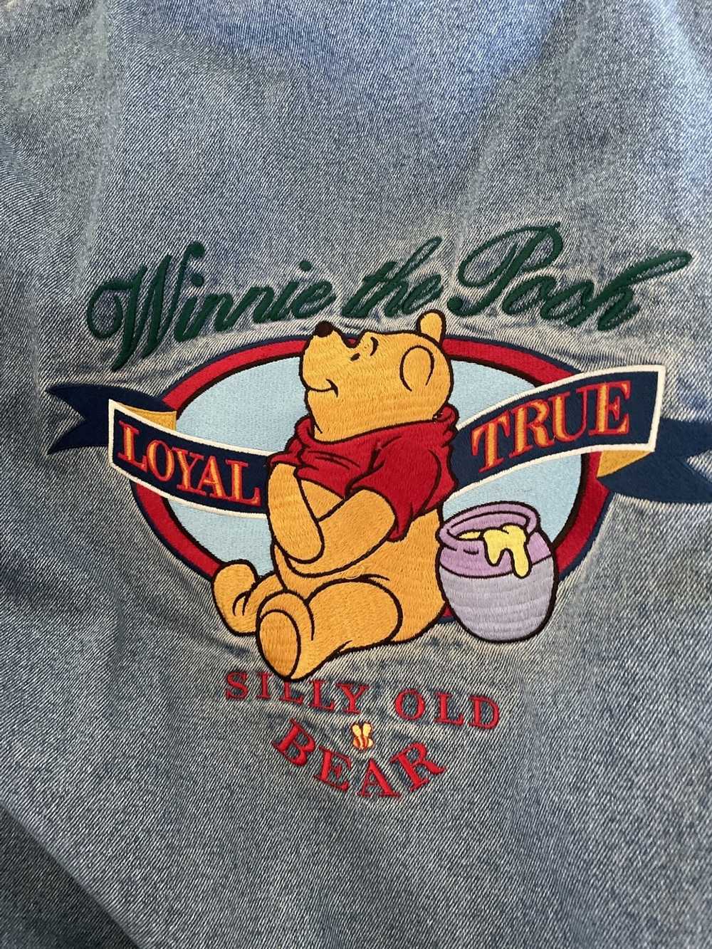Disney Vintage Winnie The Pooh Denim Varsity Jack… - image 9