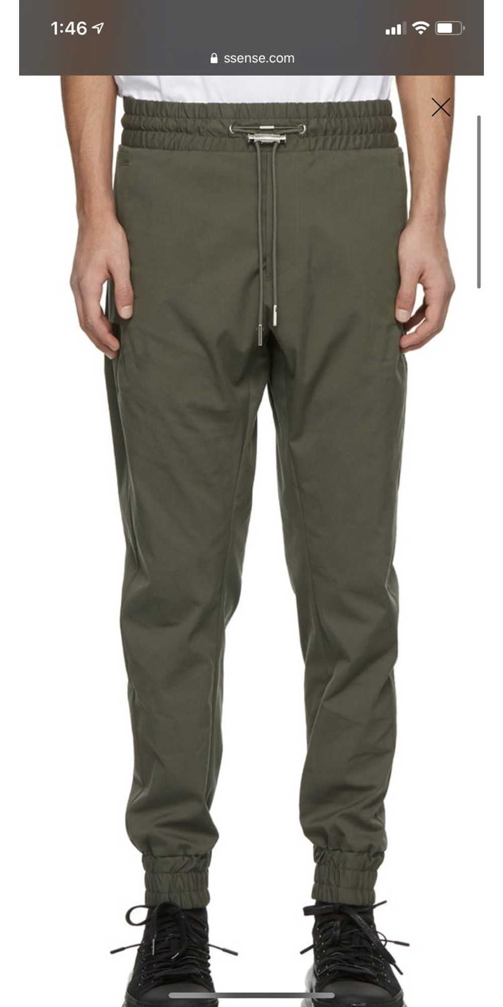 Wooyoungmi Khaki cotton cuffed sweatpants - image 1