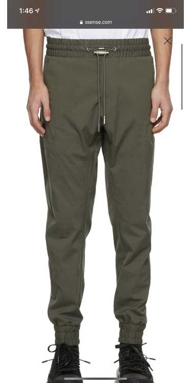 Wooyoungmi Khaki cotton cuffed sweatpants