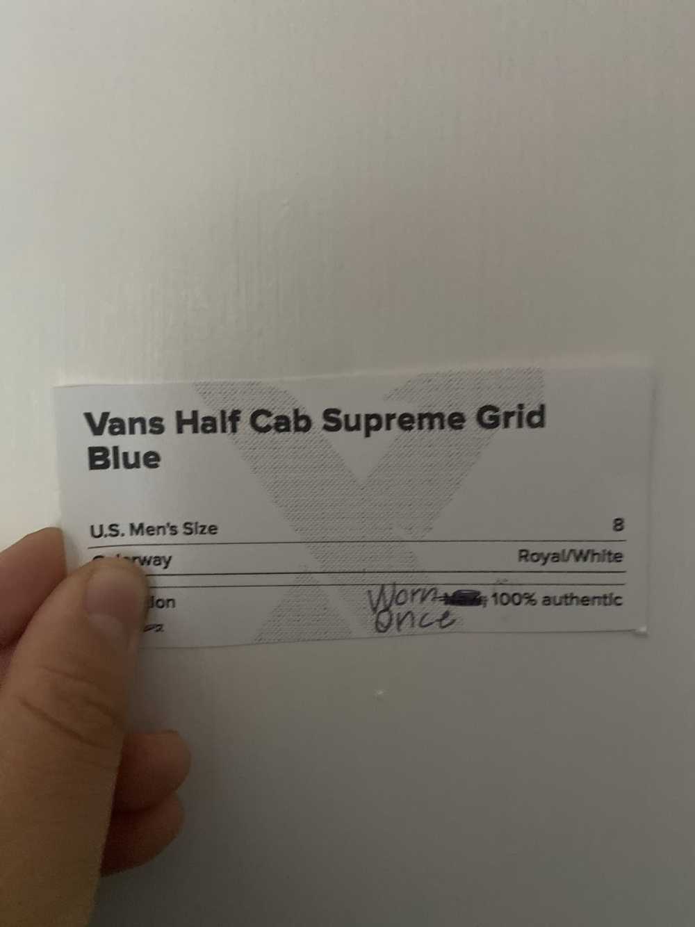 Supreme Vans Half Cab Pro '92 Grid Off Blue Men's Size 9