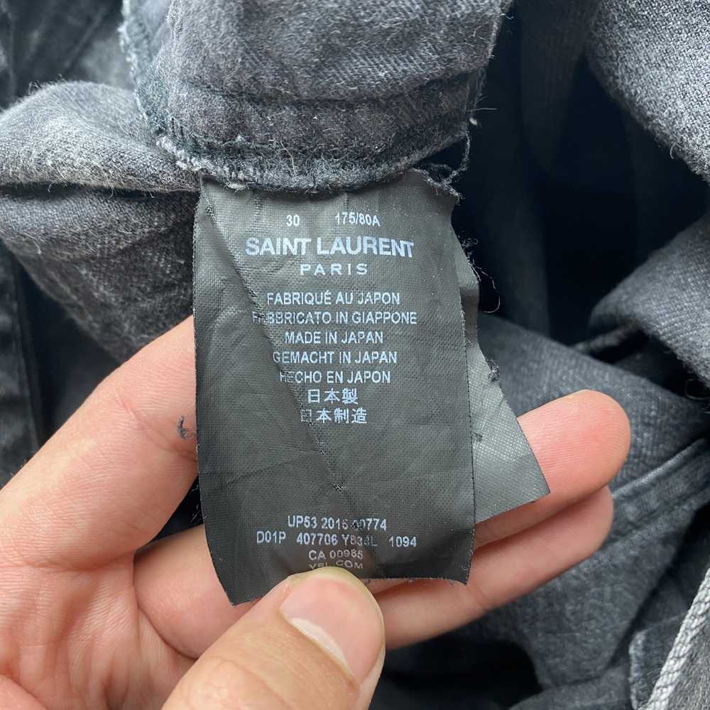 Saint Laurent Paris Saint Laurent SS16 Grey Washe… - image 4