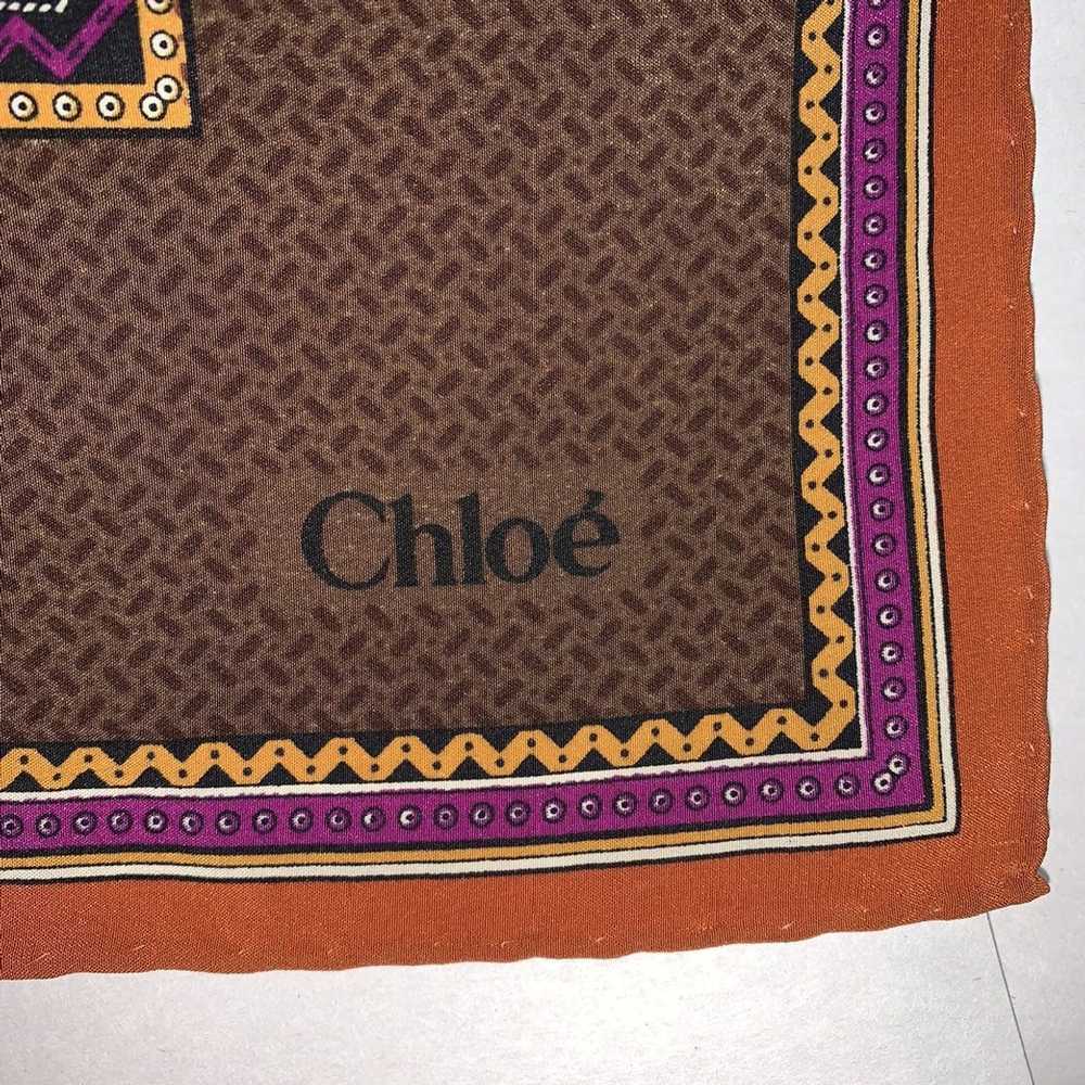Chloe CHLOÉ awning stripe SILK TWILL scarf - image 2