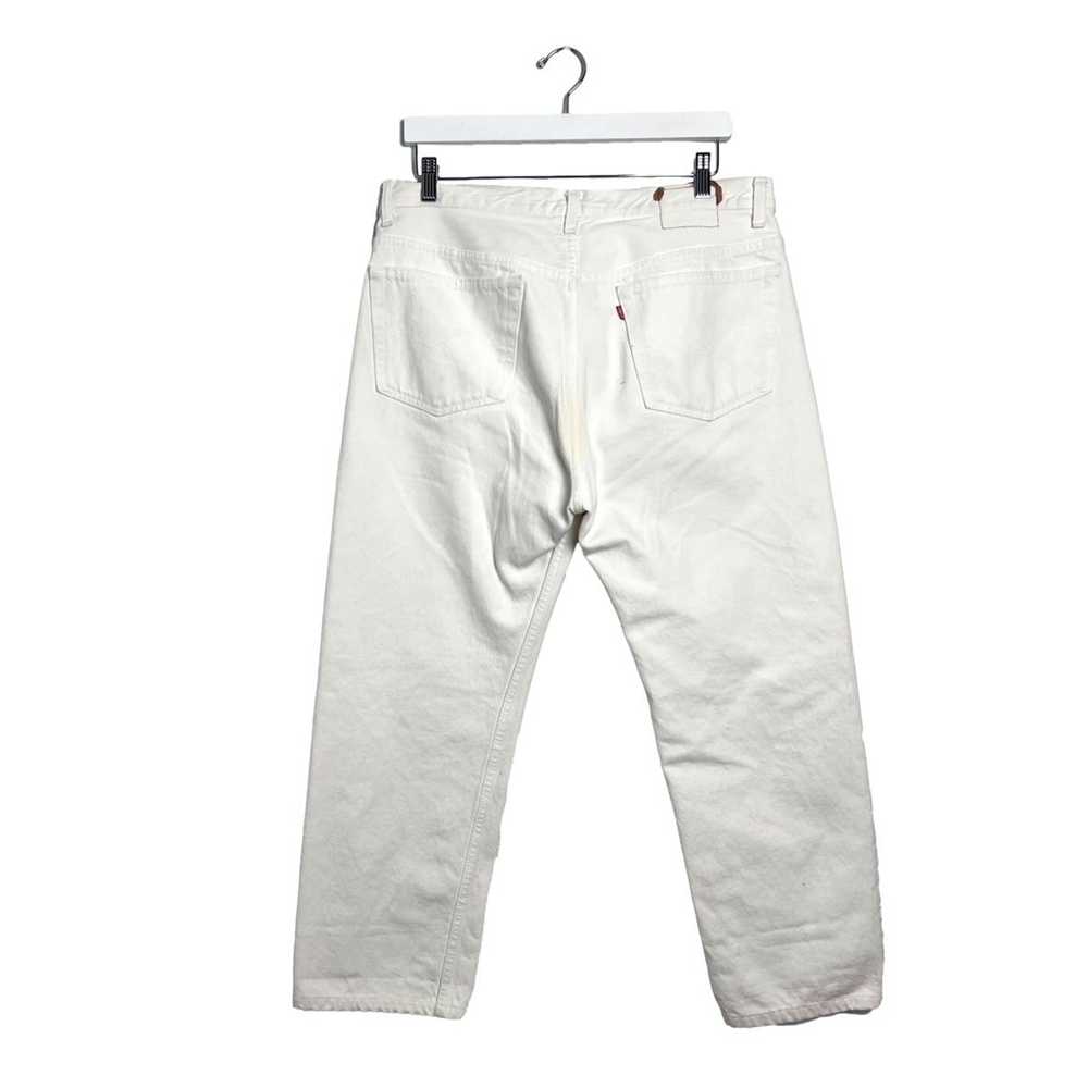 Levi's × Vintage Levi's 501 White Denim Jeans - image 2