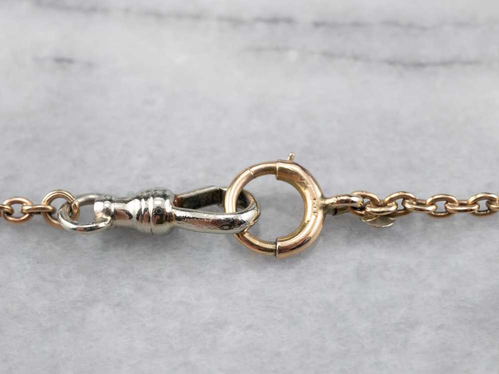 Vintage Two Tone Gold Watch Chain - image 3