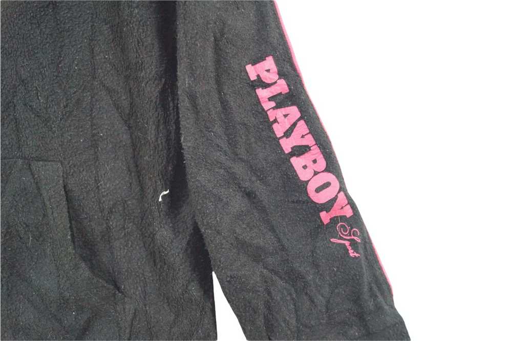 Playboy × Vintage Rare!! Hoodie Zipper Playboy Sm… - image 3