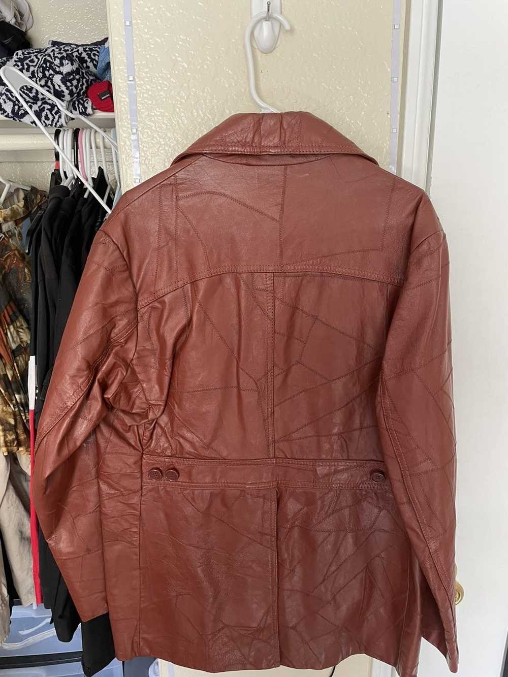 Genuine Leather Vintage Cowboy Leather Jacket - image 4