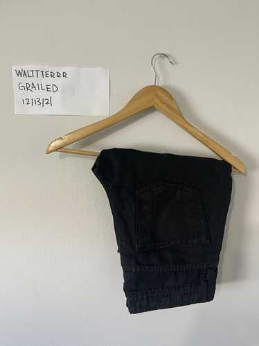 Rick Owens Black Cut off Denim Drk Shdw Jeans